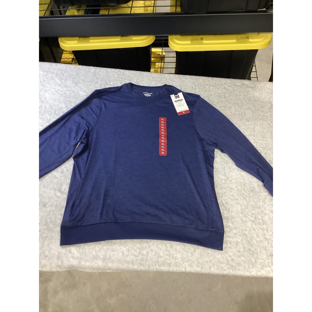 Members Mark Mens Favorite‎ Soft Pullover Navy XL MM25549 Moisture Wicking New